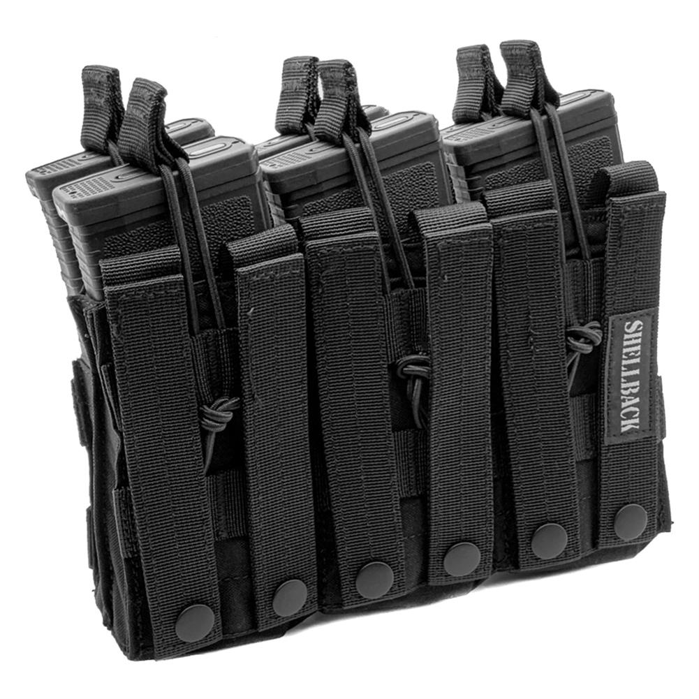 Shellback Tactical Triple Stacker M4 Mag Pouch - Holds 6 Magazines With MOLLE Compatibility