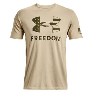 Men's Under Armour New Freedom Logo T-Shirt Desert Sand