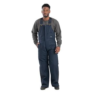 Men's Berne Workwear Heritage Twill Insulated Bib Overalls Navy