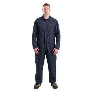 Men's Berne Workwear Highland Flex Cotton Unlined Coveralls Navy