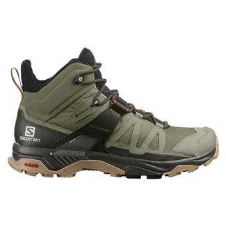 Men's Salomon X Ultra 4 Mid GTX Boots Deep Lichen / Peat / Kelp