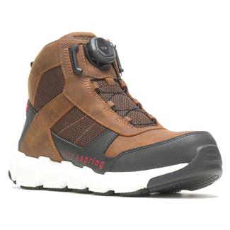 Men's Wolverine 6" Rev BOA Ultraspring Durashock LX Composite Toe Waterproof Boots Brown