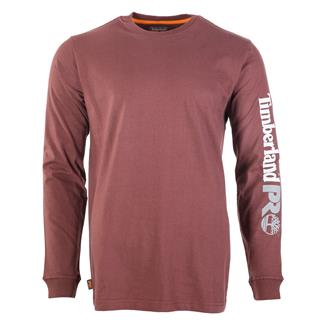 Men's Timberland PRO Core Logo Long Sleeve T-Shirt Maroon