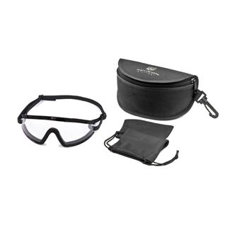 Revision Military Exoshield Full Strap Extreme Low Profile Eyewear System Black (frame) - Clear (lens)