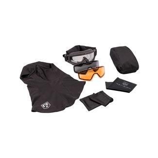 Revision Military SnowHawk Cold Weather Goggle System Deluxe Kit - With Balaclava Black (frame) - Vermillion / Clear / Smoke (lens)