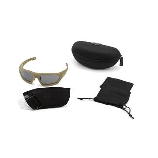 Revision Military Shadowstrike Ballistic Sunglasses - Essential Kit Tan (frame) - Clear / Smoke (lens)