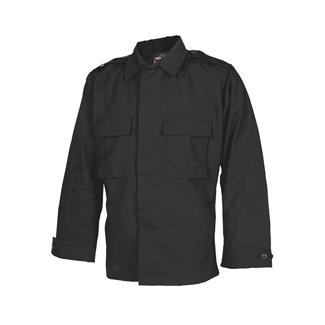 Men's TRU-SPEC Poly / Cotton Ripstop Long Sleeve Tactical Shirt Black
