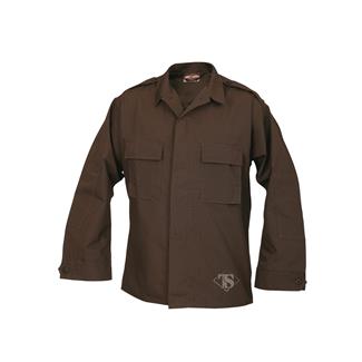 Men's TRU-SPEC Poly / Cotton Ripstop Long Sleeve Tactical Shirt Brown