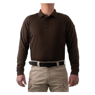 Men's First Tactical Performance Long Sleeve Polo Kodiak Brown