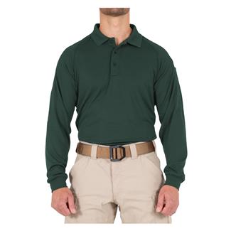 Men's First Tactical Performance Long Sleeve Polo Spruce Green