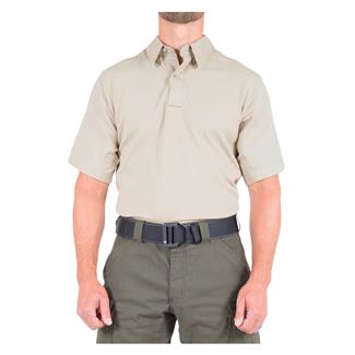 Men's First Tactical V2 Pro Performance Short Sleeve Shirt Silver Tan