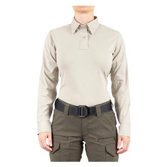 Women's First Tactical V2 Pro Long Sleeve Performance Shirt Silver Tan