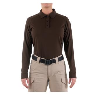 Women's First Tactical Long Sleeve Performance Polo Kodiak Brown