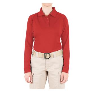 Women's First Tactical Long Sleeve Performance Polo Red