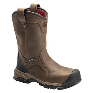 Men's Avenger Ripsaw Wellington Alloy Toe Waterproof Boots Brown