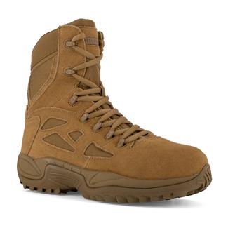 Women's Reebok 8" Rapid Response RB Stealth Tactical Composite Toe Side-Zip Boots Coyote Brown