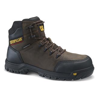 Men's CAT Resorption Composite Toe Waterproof Boots Seal Brown