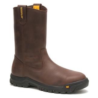 Men's CAT Drawbar Steel Toe Boots Summer Brown