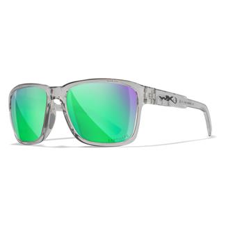 Wiley X Trek Gloss Crystal Light Gray (frame) - Captivate Polarized Green Mirror (lens)