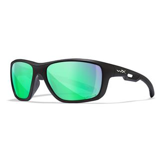 Wiley X Aspect Matte Black (frame) - Captivate Polarized Emerald Mirror (lens)