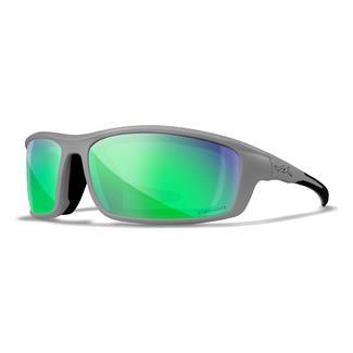 Wiley X Grid Matte Cool Gray (frame) - Captivate Polarized Green Mirror (lens)