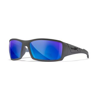 Wiley X Twisted Matte Gray (frame) - Captivate Polarized Blue Mirror (lens)