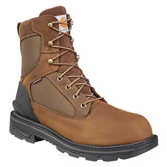 Men's Carhartt 8" Ironwood Alloy Toe Waterproof Boots Brown