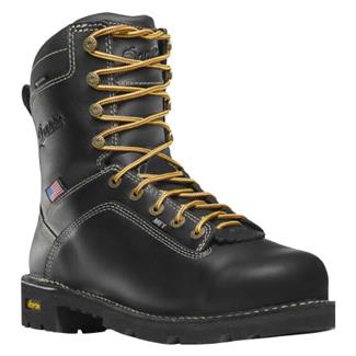 Men's Danner 8" Quarry USA Met Guard Alloy Toe Waterproof Boots Black