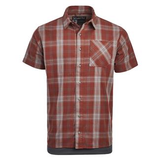 Men's Vertx Guardian Stretch Shirt Mahogany Block Plaid