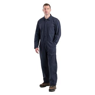 Men's Berne Workwear Heritage Zippered Leg Unlined Cotton Twill Coveralls Navy
