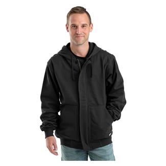 Men's Berne Workwear Flame Resistant Zippered Front NFPA 2112 Hooded Sweatshirt Black