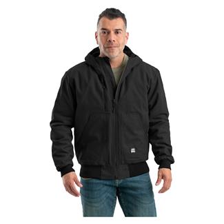 Men's Berne Workwear Highland Duck Hooded Active Jacket Black