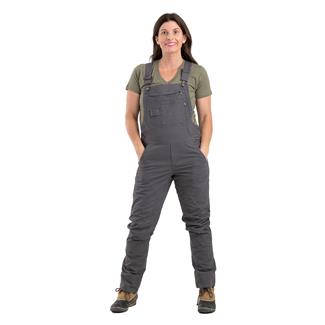 Women's Berne Workwear Washed Insulated Bib Overalls Titanium