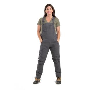 Women's Berne Workwear Flex Softstone Duck Unlined Bib Overall Titanium