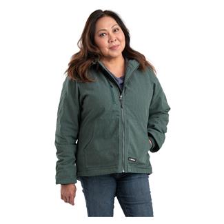 Women's Berne Workwear Heathered Duck Hoodie Jade