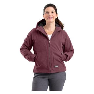 Women's Berne Workwear Heathered Duck Hoodie Maroon