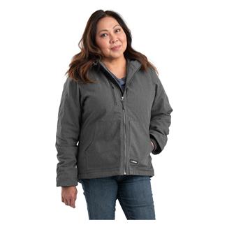 Women's Berne Workwear Heathered Duck Hoodie Titanium