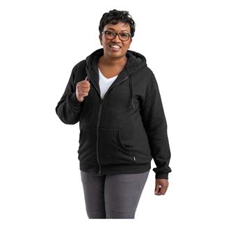 Women's Berne Workwear Insulated Full-Zip Hooded Sweathsirt Black