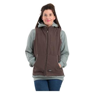 Women's Berne Workwear Sherpa-Lined Softstone Duck Vest Tuscan