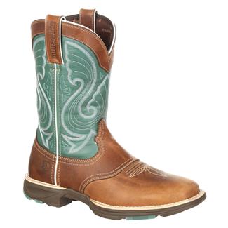 Women's Durango Ultra-Lite Saddle Western Boots Tan / Emerald