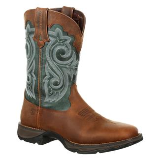 Women's Durango Lady Rebel Waterproof Western Boots Brown Evergreen