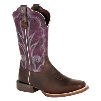 Women's Durango Lady Rebel Pro Ventilated Western Boots Oiled Brown / Plum