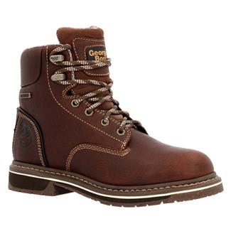 Women's Georgia Amp LT Edge Waterproof Work Boots Brown