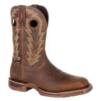 Men's Rocky Long Range Western Composite Toe Waterproof Boots Distressed Brown