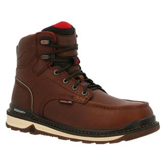 Men's Rocky Rams Horn Wedge Work Composite Toe Waterproof Boots Brown