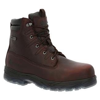 Men's Rocky 6" Forge Work Composite Toe Waterproof Boots Brown