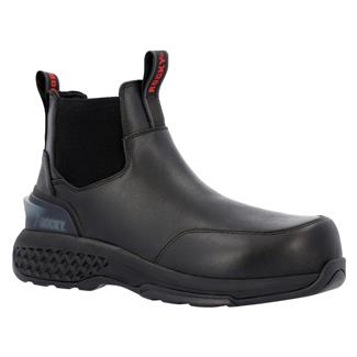 Men's Rocky 6" Duty Station Composite Toe Boots Black