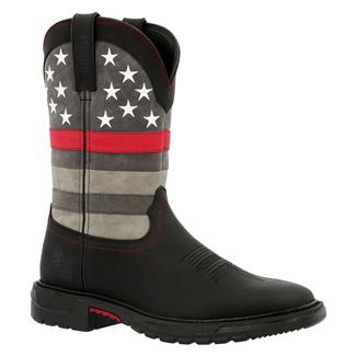 Men's Rocky Red Line Western Boots Black