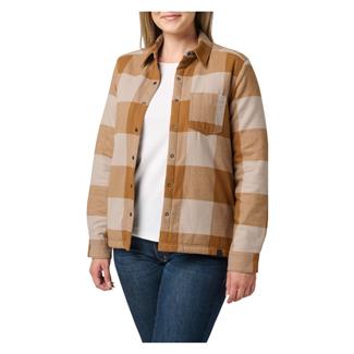 Women's 5.11 Louise Shirt Jacket Pecan Check