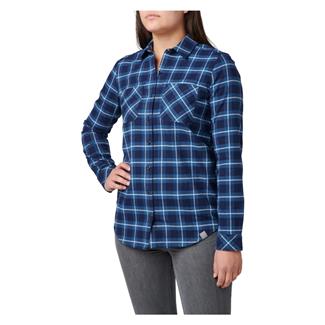 Women's 5.11 Ruth Flannel Pacific Navy Plaid
